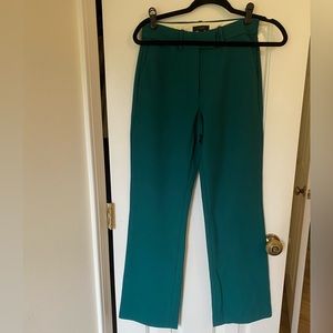 J.Crew high waisted deep green wool pants trousers 0